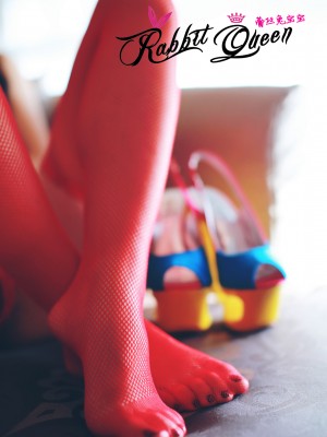 蕾丝兔宝宝 - 情趣红网袜_041