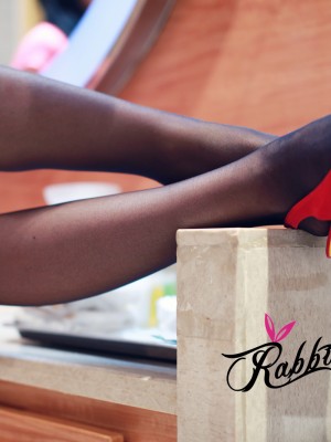 蕾丝兔宝宝 - 浴室黑丝_015