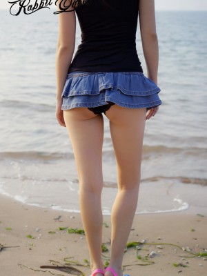 蕾丝兔宝宝 - 海边露出_004