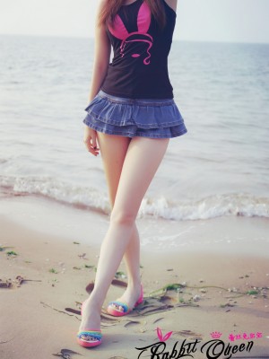 蕾丝兔宝宝 - 海边露出_008