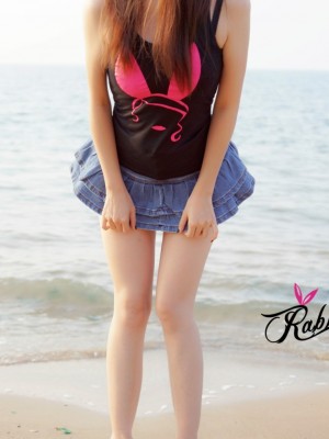 蕾丝兔宝宝 - 海边露出_010