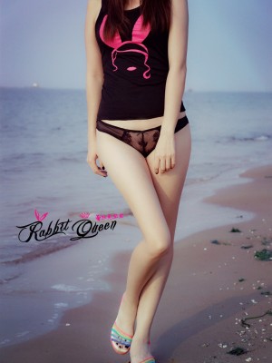 蕾丝兔宝宝 - 海边露出_035