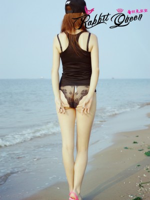 蕾丝兔宝宝 - 海边露出_037