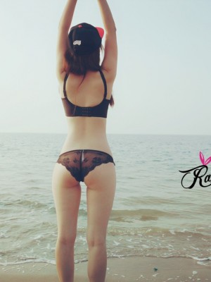 蕾丝兔宝宝 - 海边露出_046