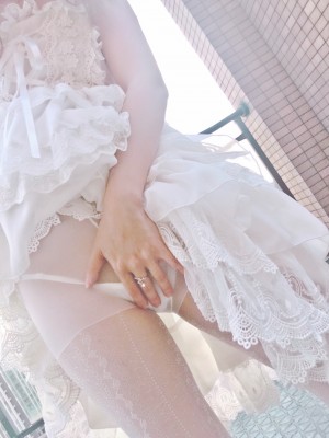 JK邪魔暖暖 - 白色连衣裙_013