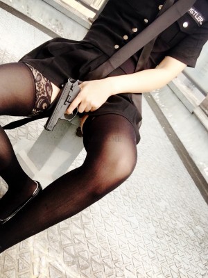 JK邪魔暖暖 - 吊带黑丝_008