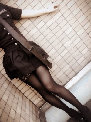 JK邪魔暖暖 - 吊带黑丝_016