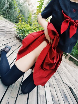 JK邪魔暖暖 - 公园露出_008