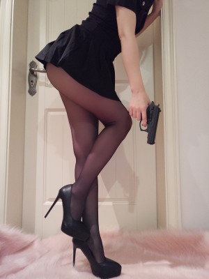 JK邪魔暖暖 - 黑丝女警_022