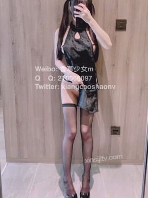 香草少女m(九尾狐狸m) - 黑旗袍_024