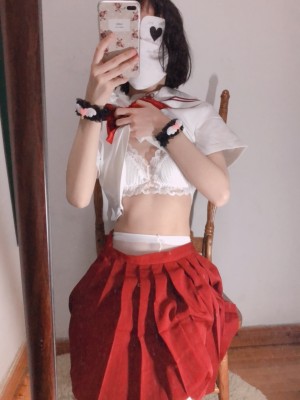 小结巴 - 红色JK制服白丝_059