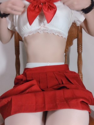 小结巴 - 红色JK制服白丝_061
