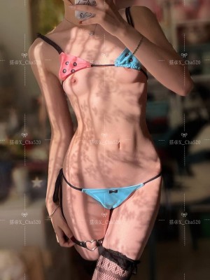 搽搽 - 蓝色丁字裤_014