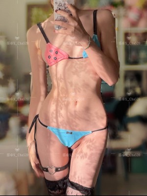 搽搽 - 蓝色丁字裤_015