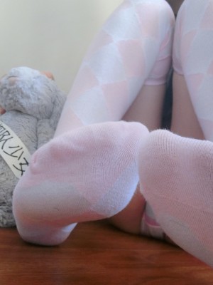 弱气乙女(御宅猫娘 舰队少女w) - 粉白方格长袜_007