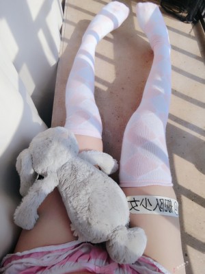 弱气乙女(御宅猫娘 舰队少女w) - 粉白方格长袜_018