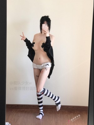 弱气乙女(御宅猫娘 舰队少女w) - 条纹长袜_007