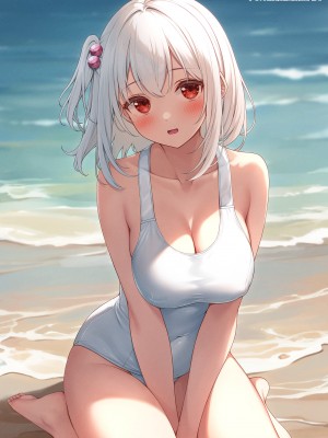 [モノ手紙 (かるたも)] えっちなおなかかんさつ。おなか×水着｜色情的小肚肚觀察記。腹部X泳裝 [中国翻訳] [無修正] [DL版]_18