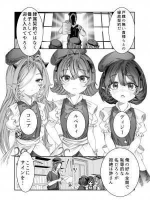 [軒下の猫屋 (アルデヒド)] 奴隷を調教してハーレム作る～育てた奴隷たちと純愛ハーレムHするまでの話～【漫画版】_021