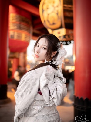 [Hane Ame／雨波] Original 2024 New year Silver Kimono_32