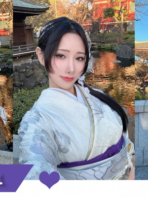 [Hane Ame／雨波] Original 2024 New year Silver Kimono_02