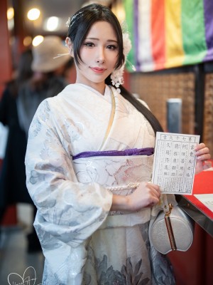 [Hane Ame／雨波] Original 2024 New year Silver Kimono_17