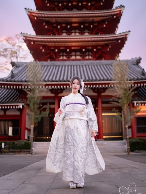 [Hane Ame／雨波] Original 2024 New year Silver Kimono_26