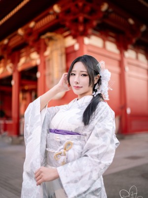 [Hane Ame／雨波] Original 2024 New year Silver Kimono_29