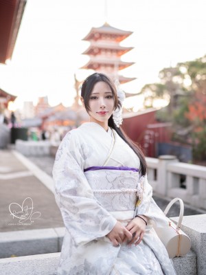 [Hane Ame／雨波] Original 2024 New year Silver Kimono_23