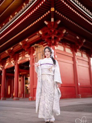 [Hane Ame／雨波] Original 2024 New year Silver Kimono_27