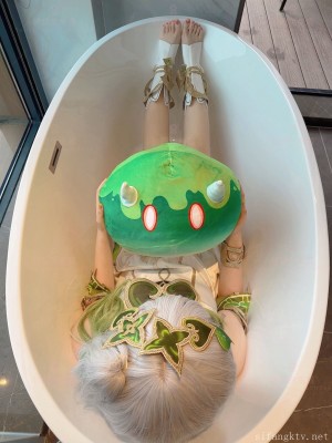 软萌兔兔酱 - 史莱姆草神 with GIF_059