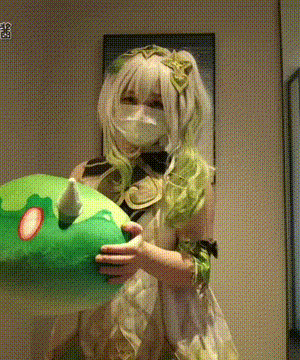 软萌兔兔酱 - 史莱姆草神 with GIF_070