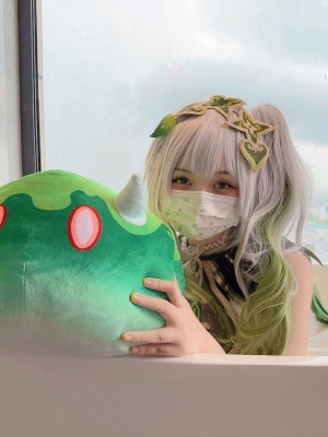 软萌兔兔酱 - 史莱姆草神 with GIF_063