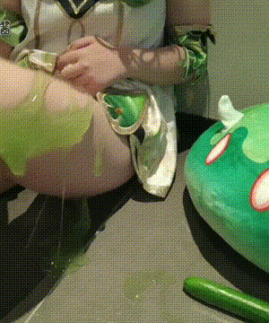 软萌兔兔酱 - 史莱姆草神 with GIF_077