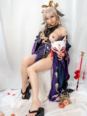 [草莓羽衣][黒ギャル八重神子]墨桜色の夜笙雅芸_15