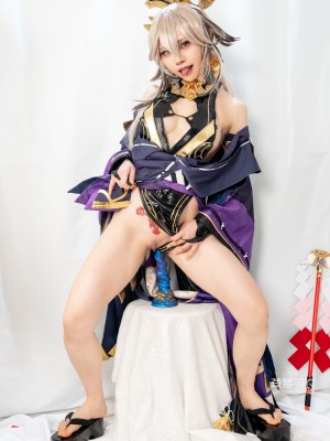 [草莓羽衣][黒ギャル八重神子]墨桜色の夜笙雅芸_41