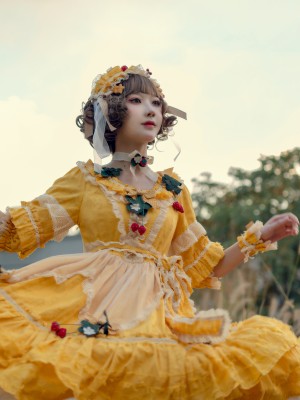 阿包也是兔娘-洛丽塔黄裙_8