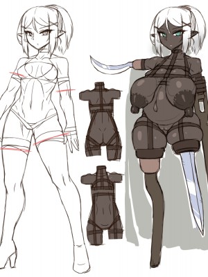 [蜥蜴重工 (蚯蚓)] 堕落のエルフ ～気高きダークエルフの戦士がすべてを奪われ無様な達磨女に堕ちるまで～_200_image02