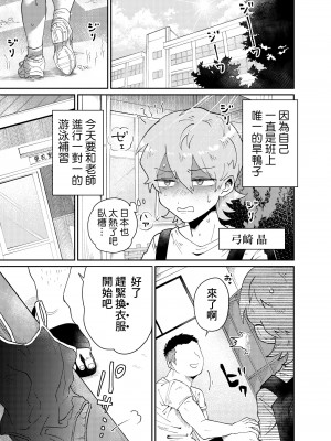 [blue lung] なまいき教え子♂にスク水着せて個別性指導! ｜強迫囂張的學生穿上校園泳衣進行個人性指導！[中国翻訳]_03