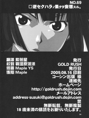 [枫色汉化组] (C76) [GOLD RUSH (鈴木あどれす)] 逆セクハラノ果テヲ妄想スル。 (化物語)_35