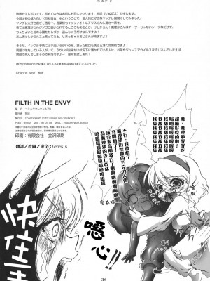 [Genesis漢化] (C79) [Chaotic Wolf (狗吠)] FILTH IN THE ENVY (東方Project)_034