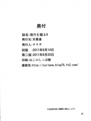 [大狗汉化] (C80) [天愚連 (ナリヲ)] 母穴を掘る9_25