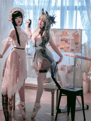 面饼仙儿&半半子 - Arknights 黑x森蚺バレエ_42