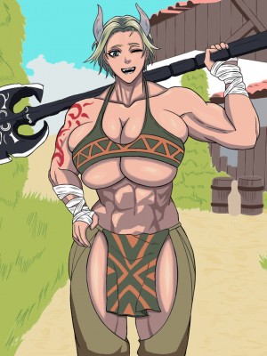 [ゴブリン] 爆乳筋肉長身女をチート道具でママにする!!_05