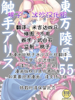 [ナギヤマスギ (那岐山)] 東方陵辱55 触手爱丽丝 (東方Project) [桃子冰沙汉化组]_02