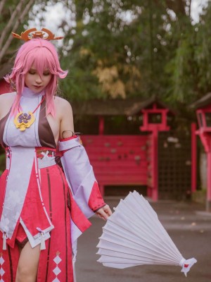 前羽Rissoft344『八重神子』 - 原神コスプレ写真集_02