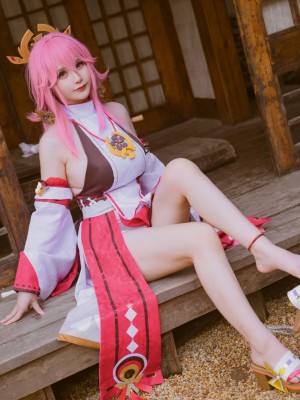 前羽Rissoft344『八重神子』 - 原神コスプレ写真集_33