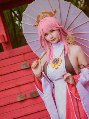 前羽Rissoft344『八重神子』 - 原神コスプレ写真集_12