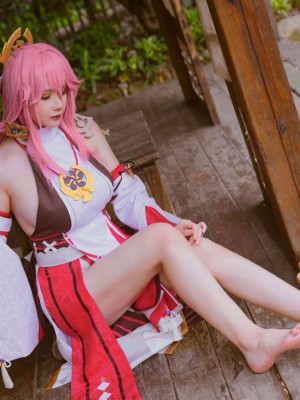 前羽Rissoft344『八重神子』 - 原神コスプレ写真集_19