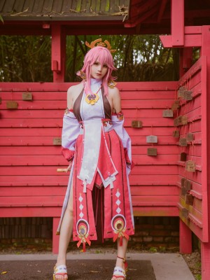 前羽Rissoft344『八重神子』 - 原神コスプレ写真集_11